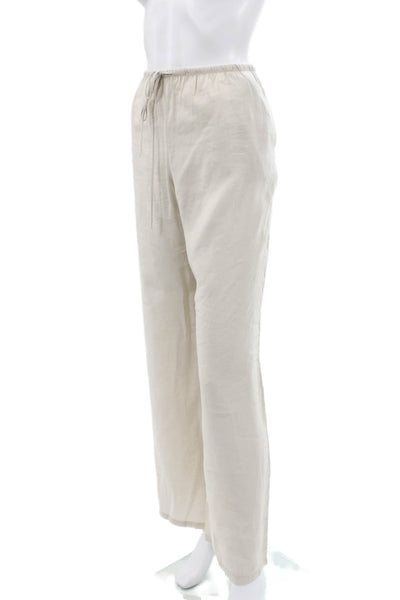 Zara Unisex Sweatpants Beige Drawstring Modal Polyester Size L