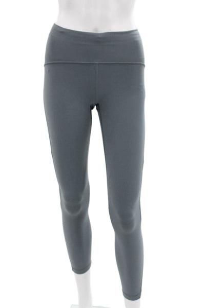 Lululemon Women Ankle Leggings Gray Nylon Lycra Size 4