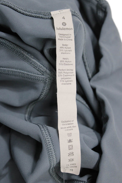 Lululemon Women Ankle Leggings Gray Nylon Lycra Size 4