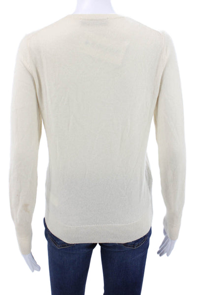 Everlane Women Beige 100% Cashmere Crew Neck Pullover Sweater Size S