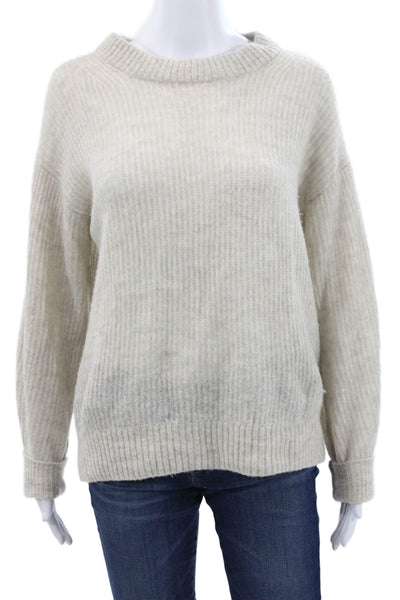 Everlane Unisex Beige Crew Neck Alpaca Blend Pullover Sweater Size S
