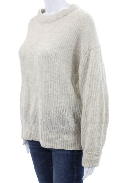 Everlane Unisex Beige Crew Neck Alpaca Blend Pullover Sweater Size S
