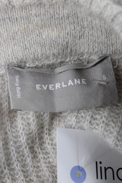 Everlane Unisex Beige Crew Neck Alpaca Blend Pullover Sweater Size S