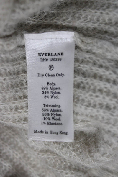 Everlane Unisex Beige Crew Neck Alpaca Blend Pullover Sweater Size S