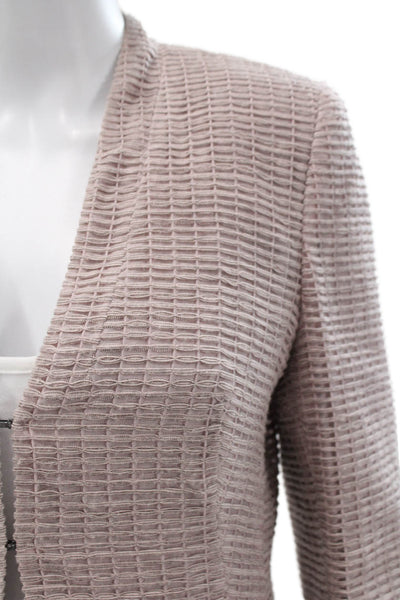 Akris Womens Pink V-Neck Long Sleeve Classic Blazer Size 6