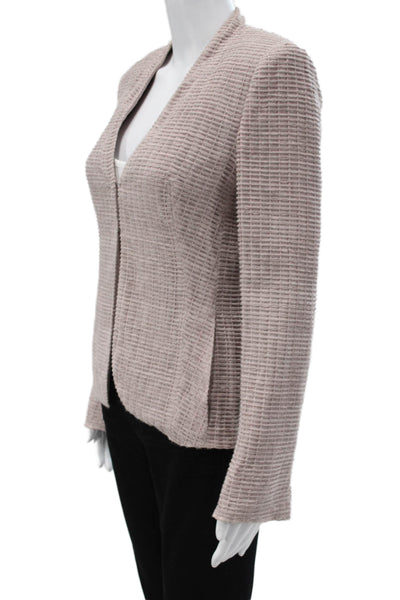 Akris Womens Pink V-Neck Long Sleeve Classic Blazer Size 6