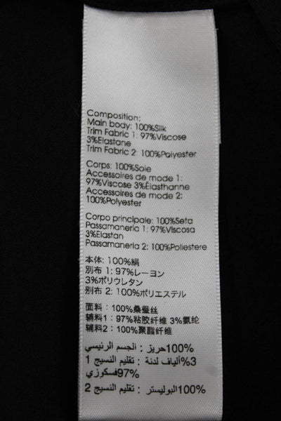 3.1 Phillip Lim Women Black Floral Silk Maxi Flare Skirt Size 6