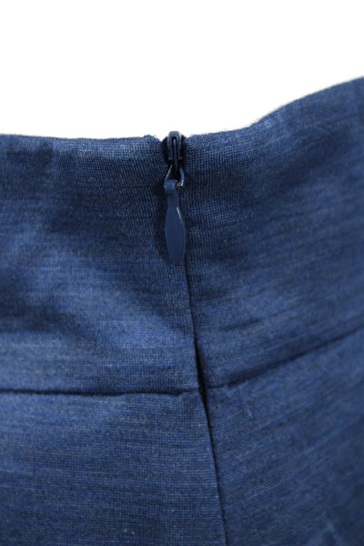 Akris Women Pleated Skirt Blue Silk Size 8