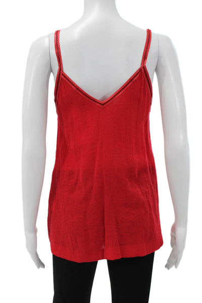Maje Womens Red V-Neck Sleeveless Camisole Size 1