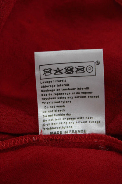 Maje Womens Red V-Neck Sleeveless Camisole Size 1