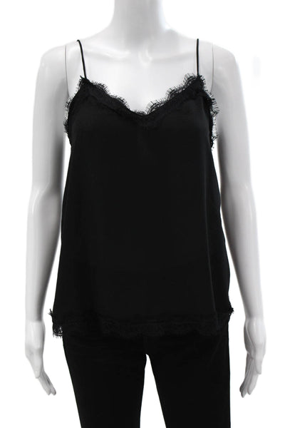 Zara Women Sleeveless Camisole V Neck Black Polyester Size XS