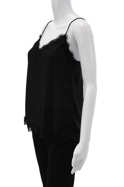 Zara Women Sleeveless Camisole V Neck Black Polyester Size XS