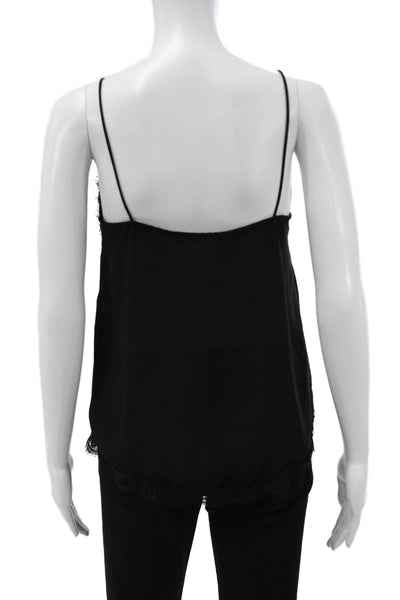 Zara Women Sleeveless Camisole V Neck Black Polyester Size XS