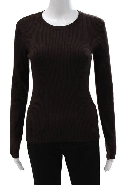 Rag & Bone Womens Cashmere Blend Pullover Sweater Brown Crew Neck Size XS