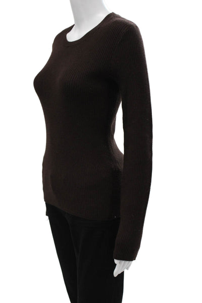 Rag & Bone Womens Cashmere Blend Pullover Sweater Brown Crew Neck Size XS