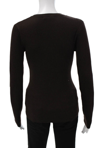 Rag & Bone Womens Cashmere Blend Pullover Sweater Brown Crew Neck Size XS