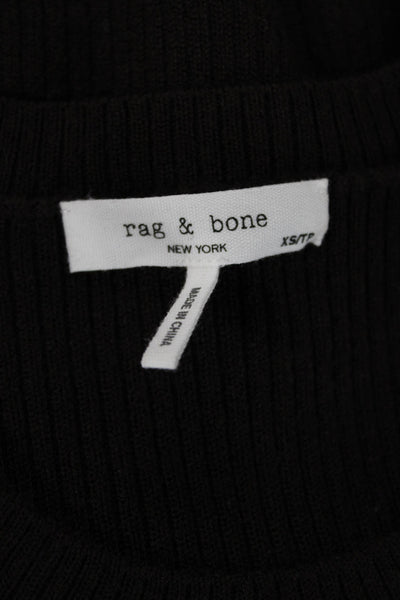 Rag & Bone Womens Cashmere Blend Pullover Sweater Brown Crew Neck Size XS