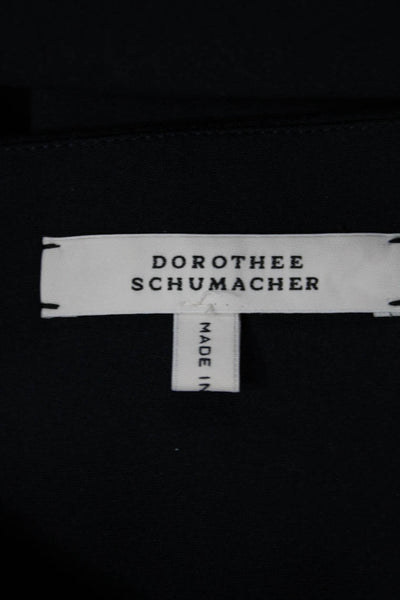 Dorothee Schumacher Womens Dress Pants Dark Blue Zip Classic Size 2