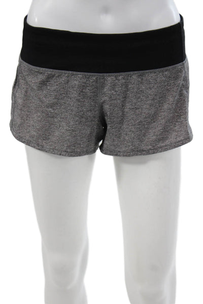 Lululemon Unisex Black Nylon Blend Sports Shorts Zip Closure Size 2