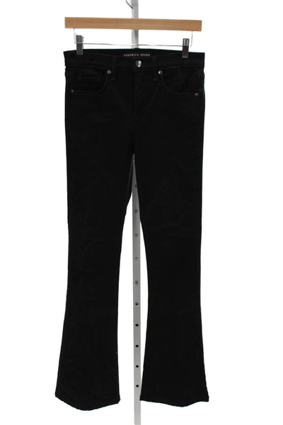 Veronica Beard Women Black Bootcut Jeans Mid Rise Button Fly Size 26