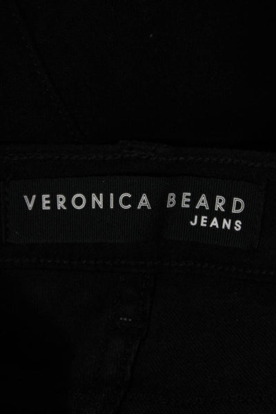 Veronica Beard Women Black Bootcut Jeans Mid Rise Button Fly Size 26