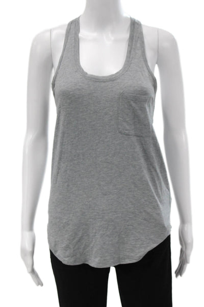 Lululemon Women Basic Gray Nylon Blend Sleeveless Round Neck Tank Size 6