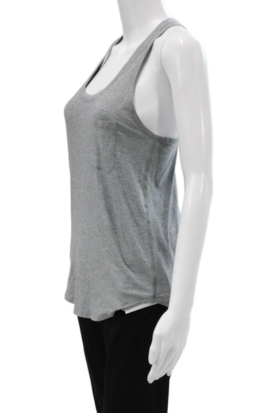 Lululemon Women Basic Gray Nylon Blend Sleeveless Round Neck Tank Size 6