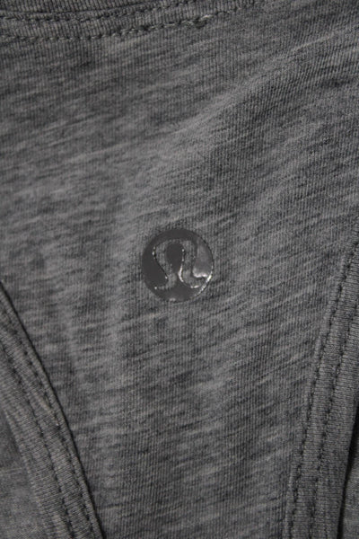 Lululemon Women Basic Gray Nylon Blend Sleeveless Round Neck Tank Size 6