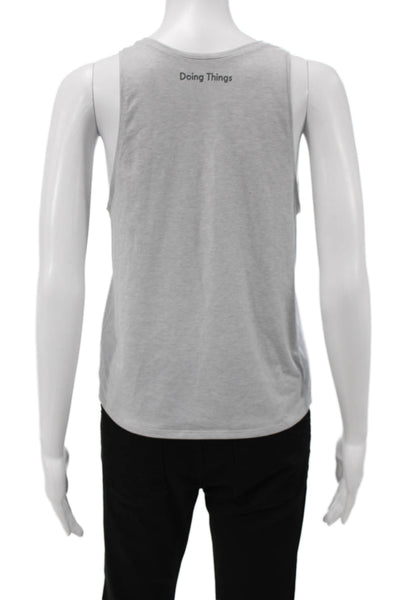 Outdoor Voices Womens Gray Basic Jersey Tank Crew Neck Sleeveless Size S