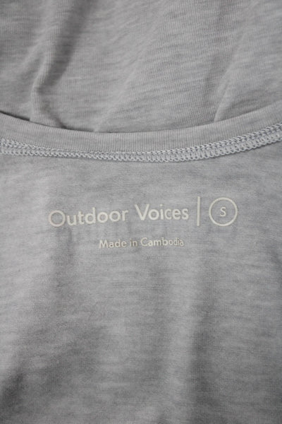 Outdoor Voices Womens Gray Basic Jersey Tank Crew Neck Sleeveless Size S