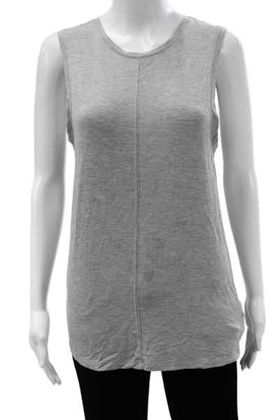 Splits 59 Womens Basic Sleeveless Tank Gray Modal Blend Crew Neck Size M