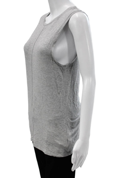 Splits 59 Womens Basic Sleeveless Tank Gray Modal Blend Crew Neck Size M