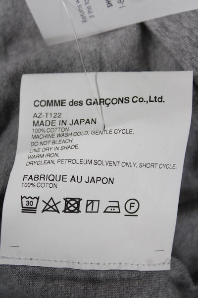 Play Comme Des Garcons Unisex Gray Cotton Crew Neck Jersey T-Shirt Size S