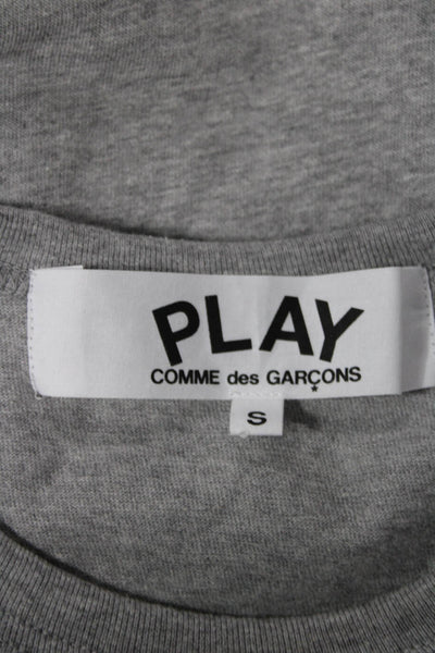 Play Comme Des Garcons Unisex Gray Cotton Crew Neck Jersey T-Shirt Size S