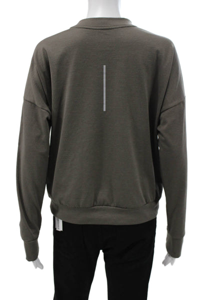Nike Womens Pullover Sweatshirt Dark Gray Crew Neck Long Sleeve Size S