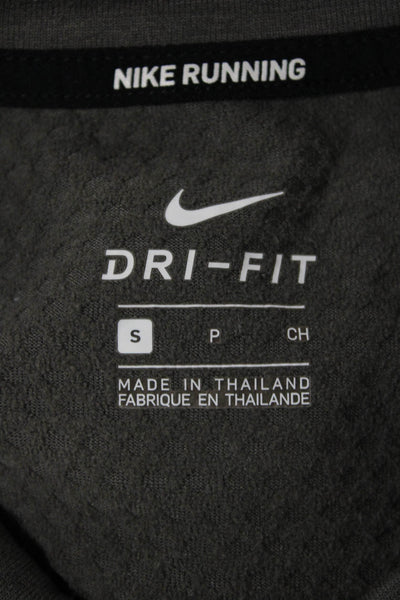 Nike Womens Pullover Sweatshirt Dark Gray Crew Neck Long Sleeve Size S