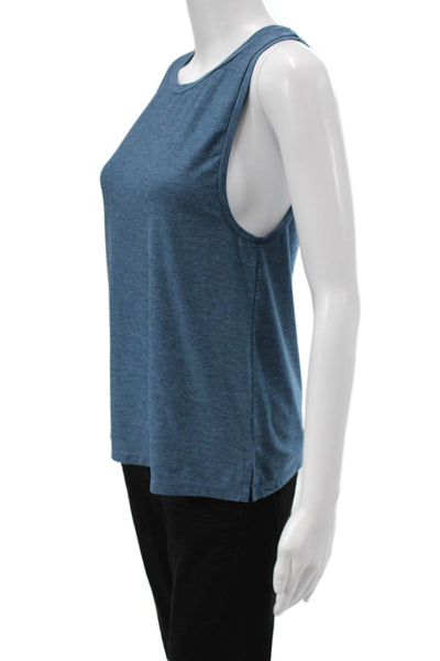 We Me Women Basic Blue Sleeveless Tank Top Size S