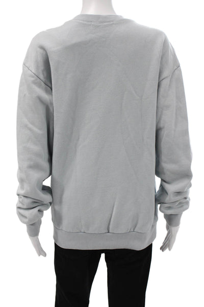 Morgan Stewart Sport Women Pullover Sweatshirt Gray Cotton Blend Size XS