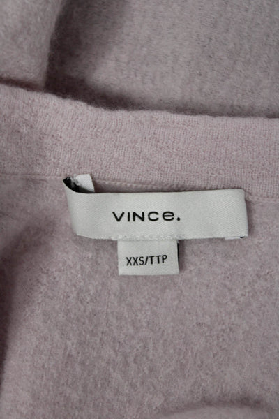 Vince Womens Cardigan 100% Cashmere V-Neck Button Solid Pink Size 2XS