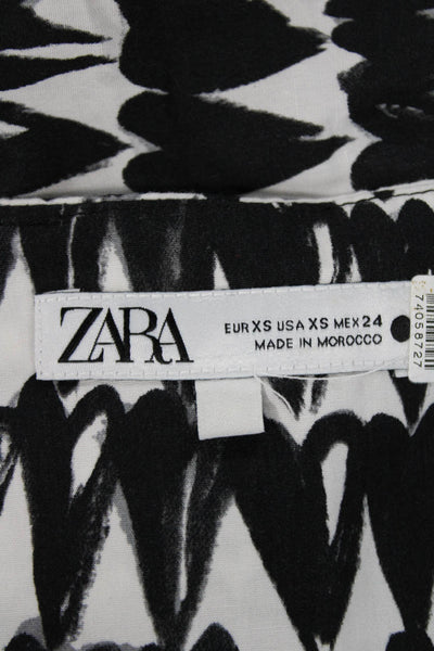 Zara Womens Heart Print Tank Top Maxi Skirt Set White Black Size Extra Small