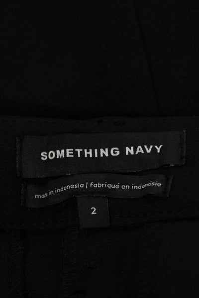 Something Navy Women Ankle Dress Pants Black Size 2