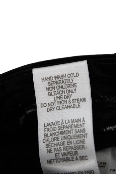 Good American Women Biker Polyurethane Button Pants Black Size 00