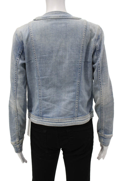 L'Agence Women Light Blue Button Jacket Size XS
