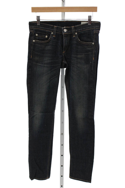 Rag & Bone Womens Skinny Dark Blue Jeans Mid Rise Size 26