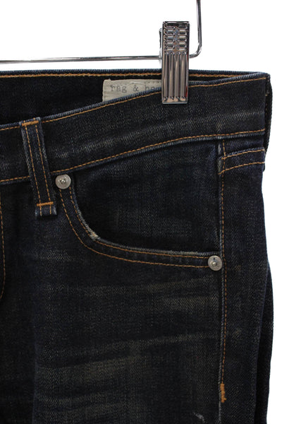 Rag & Bone Womens Skinny Dark Blue Jeans Mid Rise Size 26