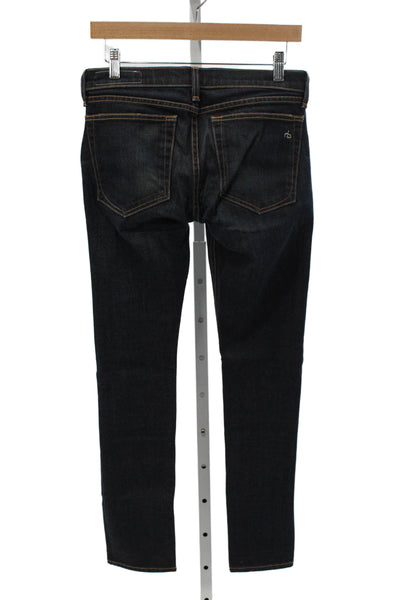 Rag & Bone Womens Skinny Dark Blue Jeans Mid Rise Size 26