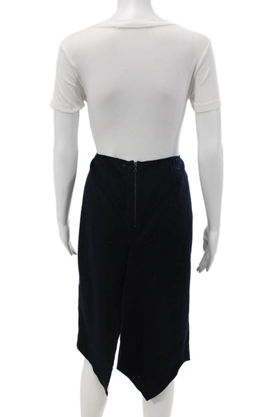Magaschoni Women Straight Pencil Skirt Black Wool Angora Cashmere Size S
