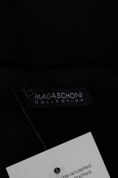Magaschoni Women Straight Pencil Skirt Black Wool Angora Cashmere Size S