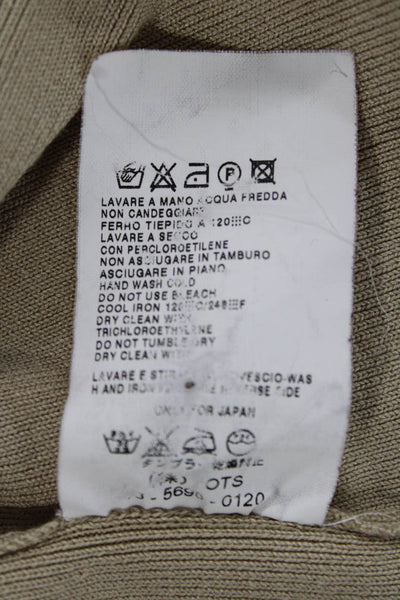 Max Mara Unisex Beige Cashmere Silk V Neck Cardigan Button Long Sleeve Size M