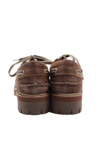 Rag & Bone Womens Suede Lace Up Boat Shoe Flats Brown Size 36.5 6.5